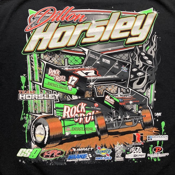 2015 Sprint Car Racing Team Dillon Horsley 17 Flaming Dice Tee Mens
Size: XL - Picture 4 of 4
